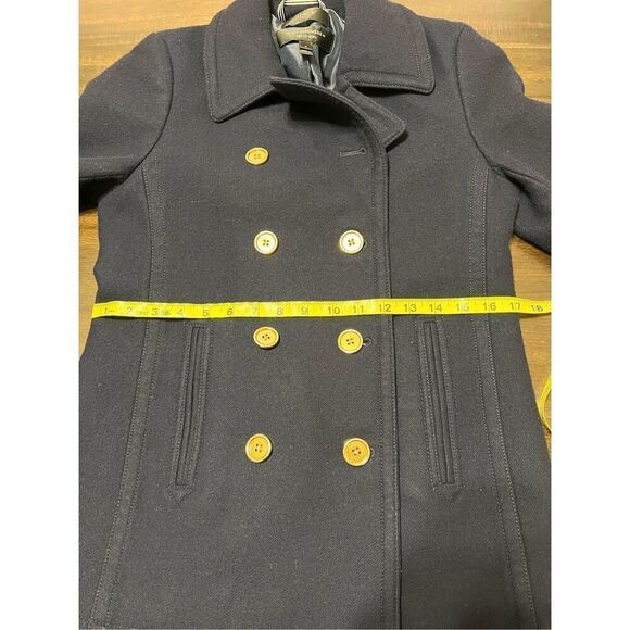 J.Crew navy coat cashmere by Nello Gori - Picture 8 of 13